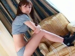 Nippon cutie fucks and teases with slim body indoors